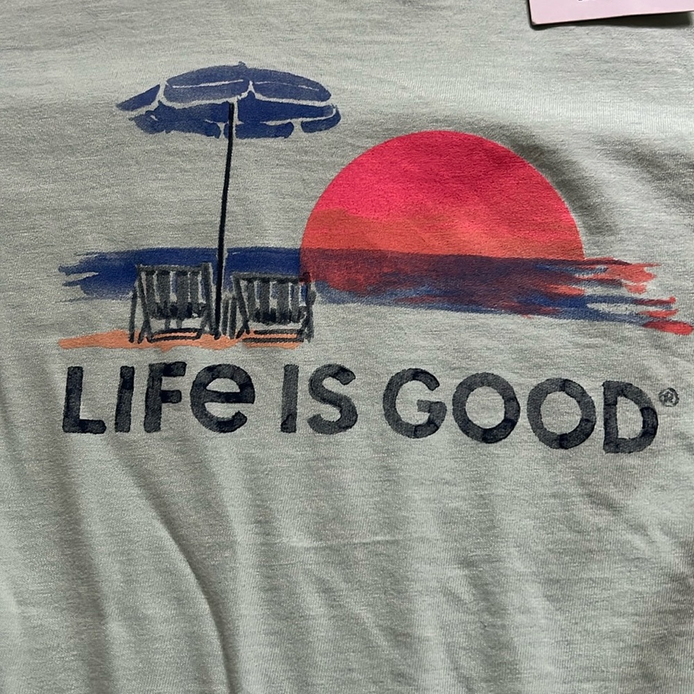 NWT Life is Good XS mint green T shirt